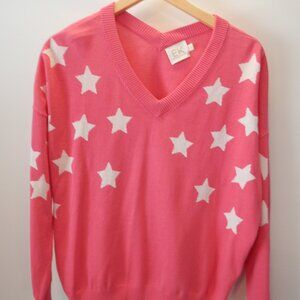 EDINGBURGH KNITWARE WOMANS SWEATER BARBIE PINK STAR